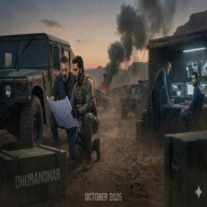 Behind the scenes still from Dhurandhar film 2025